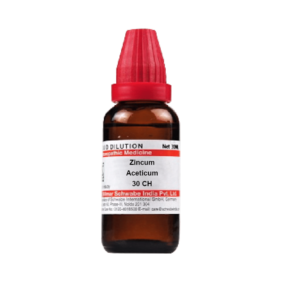 Dr Willmar Schwabe India Zincum Aceticum Dilution 30 CH