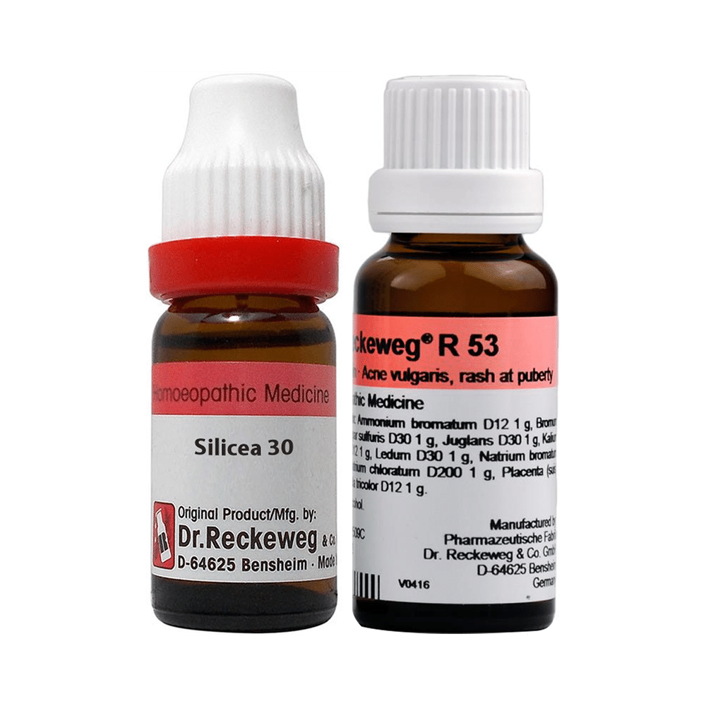 Dr. Reckeweg Pimples Care Combo (R53 + Silicea Terra Dilution 30CH) Dr. Reckeweg Pimples Care Combo (R53 + Silicea Terra Dilution 30CH)