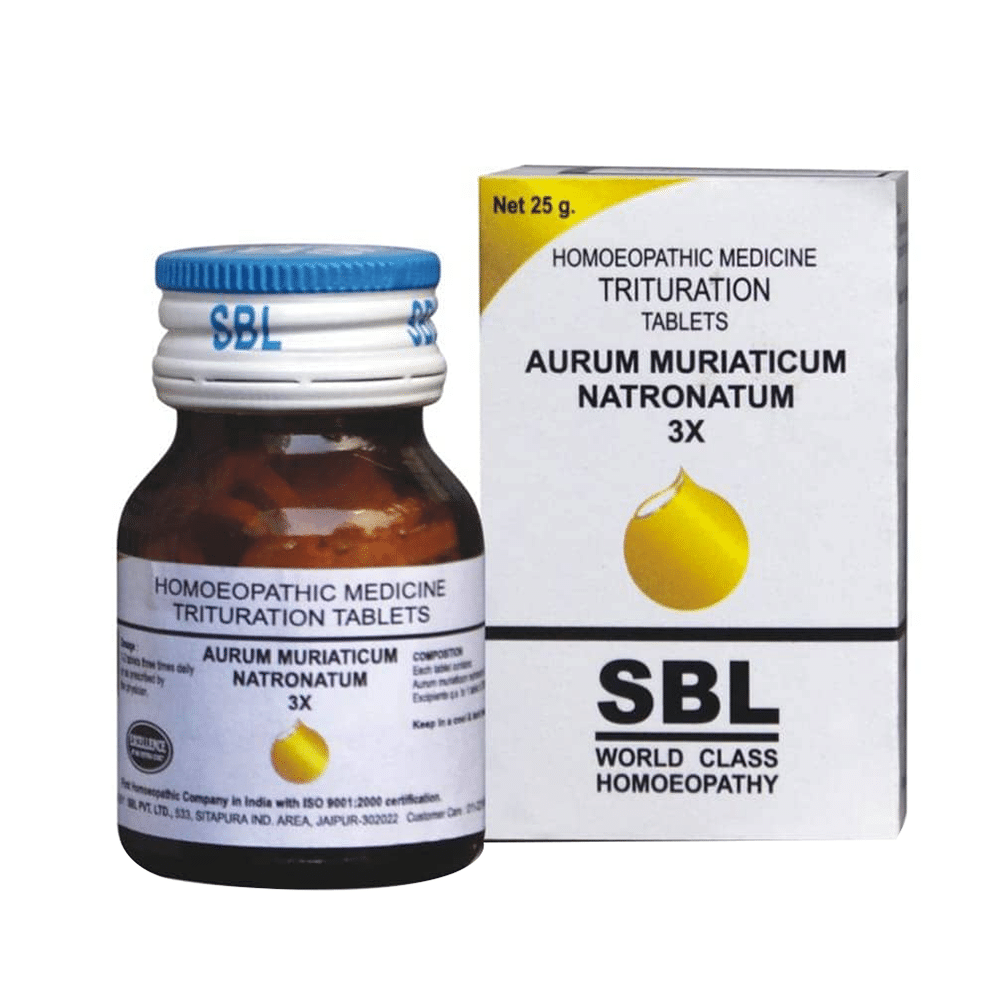 SBL Aurum Muriaticum Natronatum Trituration Tablet 3X SBL Aurum Muriaticum Natronatum Trituration Tablet 3X