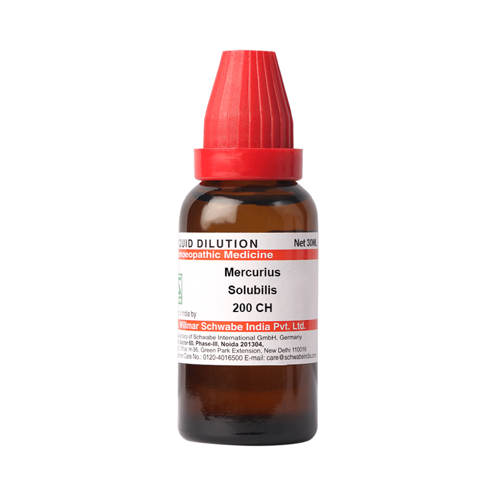 Dr Willmar Schwabe India Mercurius Solubilis Dilution 200 CH Dr Willmar Schwabe India Mercurius Solubilis Dilution 200 CH