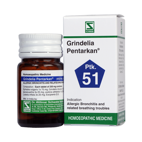Dr Willmar Schwabe India Grindelia Pentarkan Ptk 51 Tablet Dr Willmar Schwabe India Grindelia Pentarkan Ptk 51 Tablet