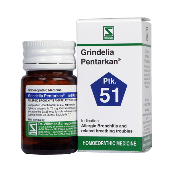 Dr Willmar Schwabe India Grindelia Pentarkan Ptk 51 Tablet