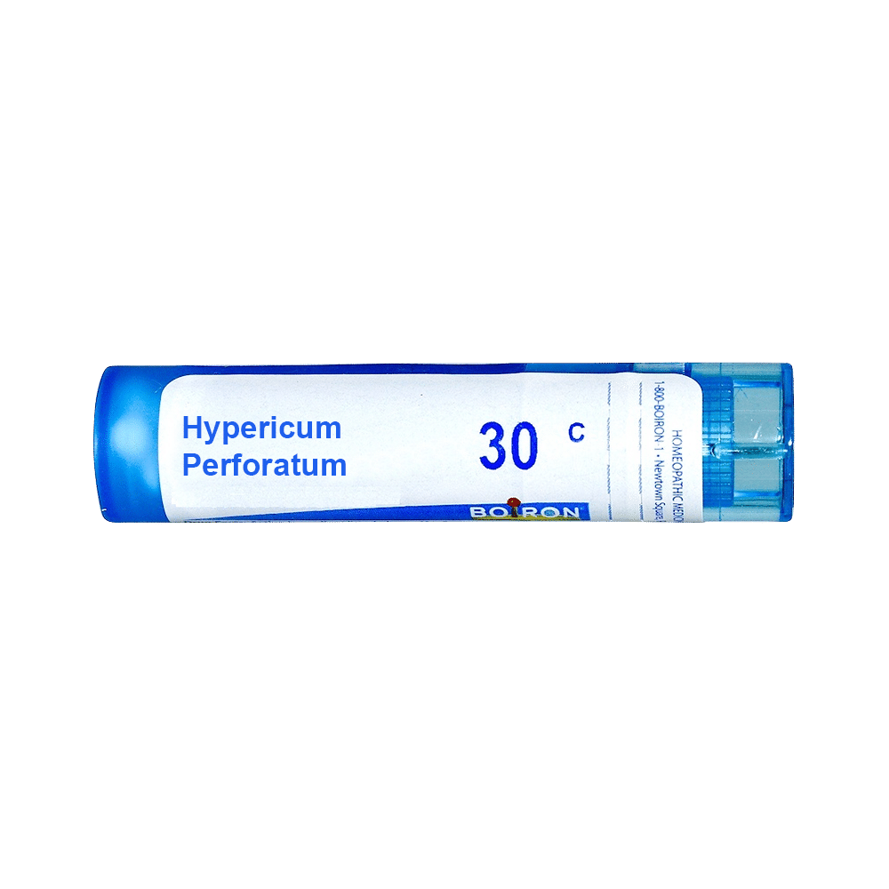 Showing image for Boiron Hypericum Perforatum Pellets 30C Boiron Hypericum Perforatum Pellets 30C Homeopathic medicine for Digestive System, Homeopathic medicine for Piles & Fissures, Homeopathic medicine for Nervous System, Homeopathic medicine for Headache & Migraine image