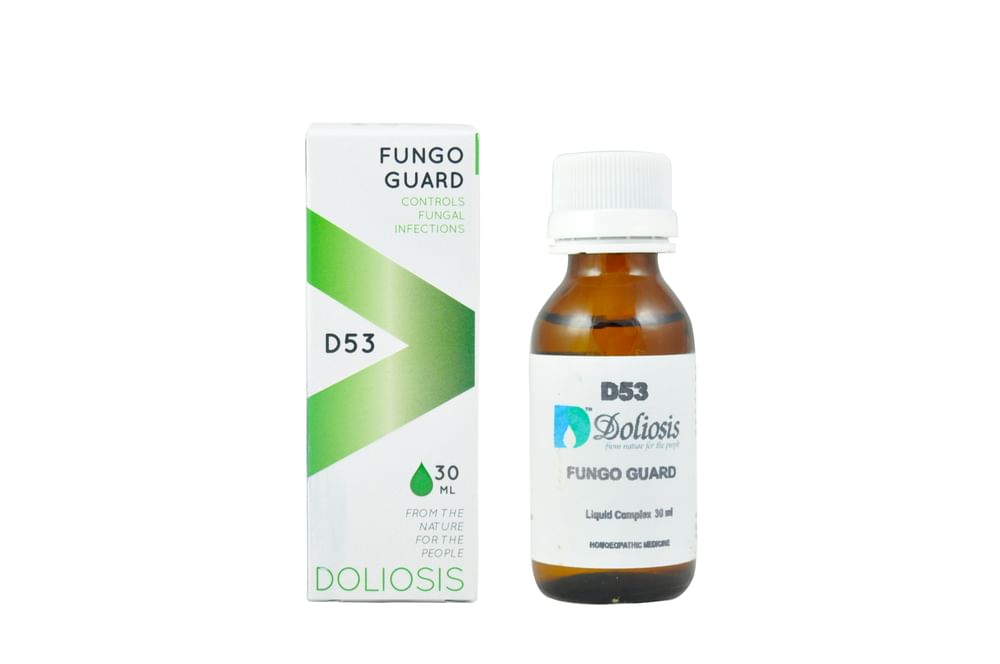 Showing image for Doliosis D53 Fungo Guard Drop Doliosis D53 Fungo Guard Drop Medicines, Homeopathic medicine for Hair, Homeopathic medicine for Lice image