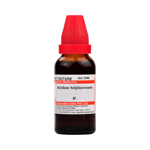 Dr Willmar Schwabe India Acidum Sulphurosum Mother Tincture Q
