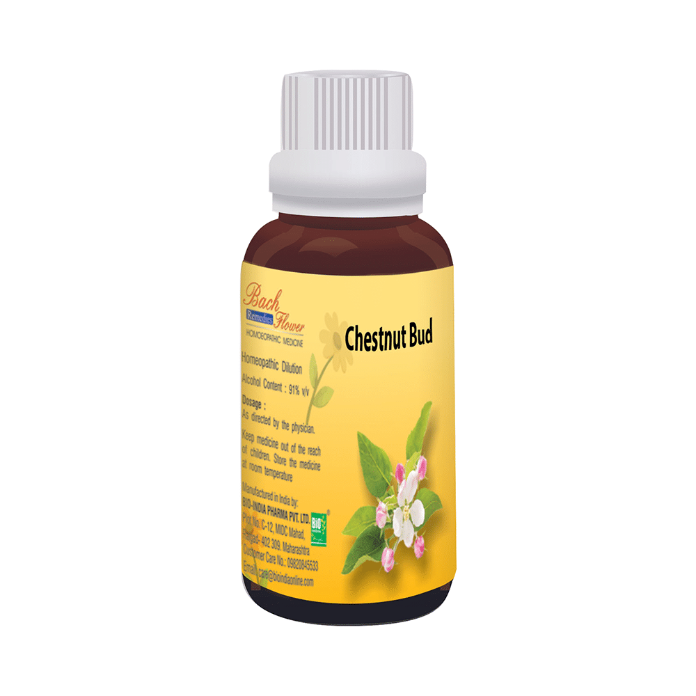 Showing image for Bio India Bach Flower Chestnut Bud Bio India Bach Flower Chestnut Bud Bach Flower Remedies, Homeopathic medicine for Mind, Homeopathic medicine for Anxiety & Depression image