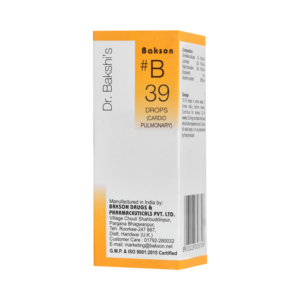 Bakson B39 Cardio Pulmonary Drop Bakson B39 Cardio Pulmonary Drop