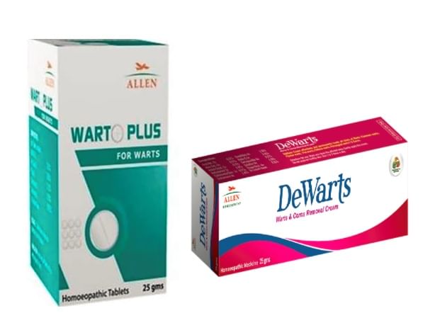 Allen Anti Warts Combo (Warto Plus Tablet + Dewarts Cream) Allen Anti Warts Combo (Warto Plus Tablet + Dewarts Cream)