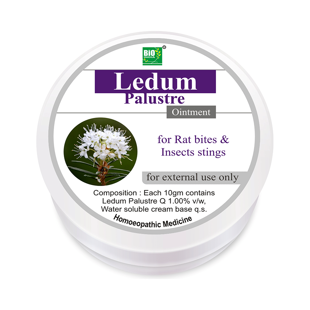 Bio India Ledum Palustre Ointment Homeopathy Medicine for Bone, Joint & Muscles, Homeopathic medicine for Gout, Homeopathic medicine for First Aid, Homeopathic medicine for Insect & Animal Bites image