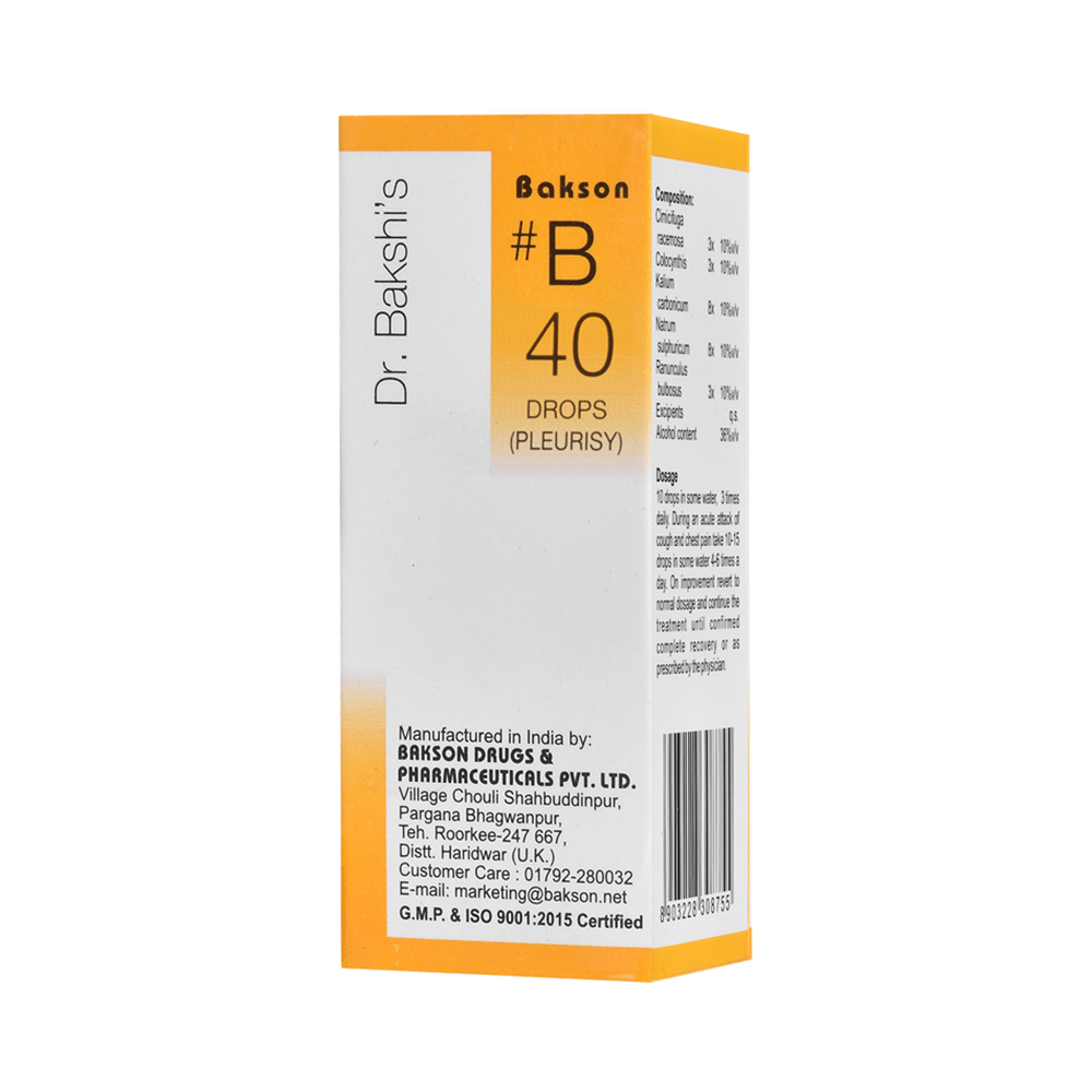 Bakson B40 Pleurisy Drop Bakson B40 Pleurisy Drop
