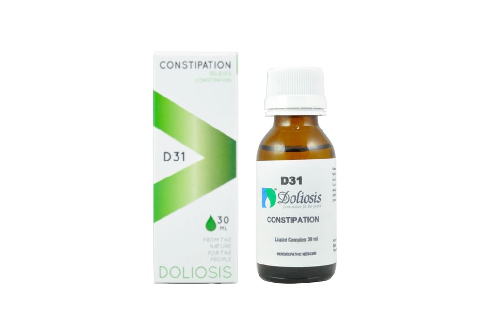 Doliosis D31 Constipation Drop Medicines, Homeopathic medicine for Digestive System, Homeopathic medicine for Constipation image