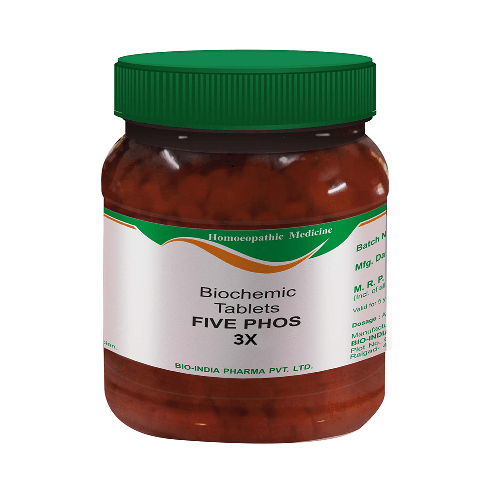 Showing image for Bio India Five Phos Biochemic Tablet 3X Bio India Five Phos Biochemic Tablet 3X image
