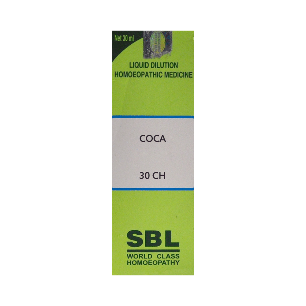 SBL Coca Dilution Homeopathic Medicine 30 CH