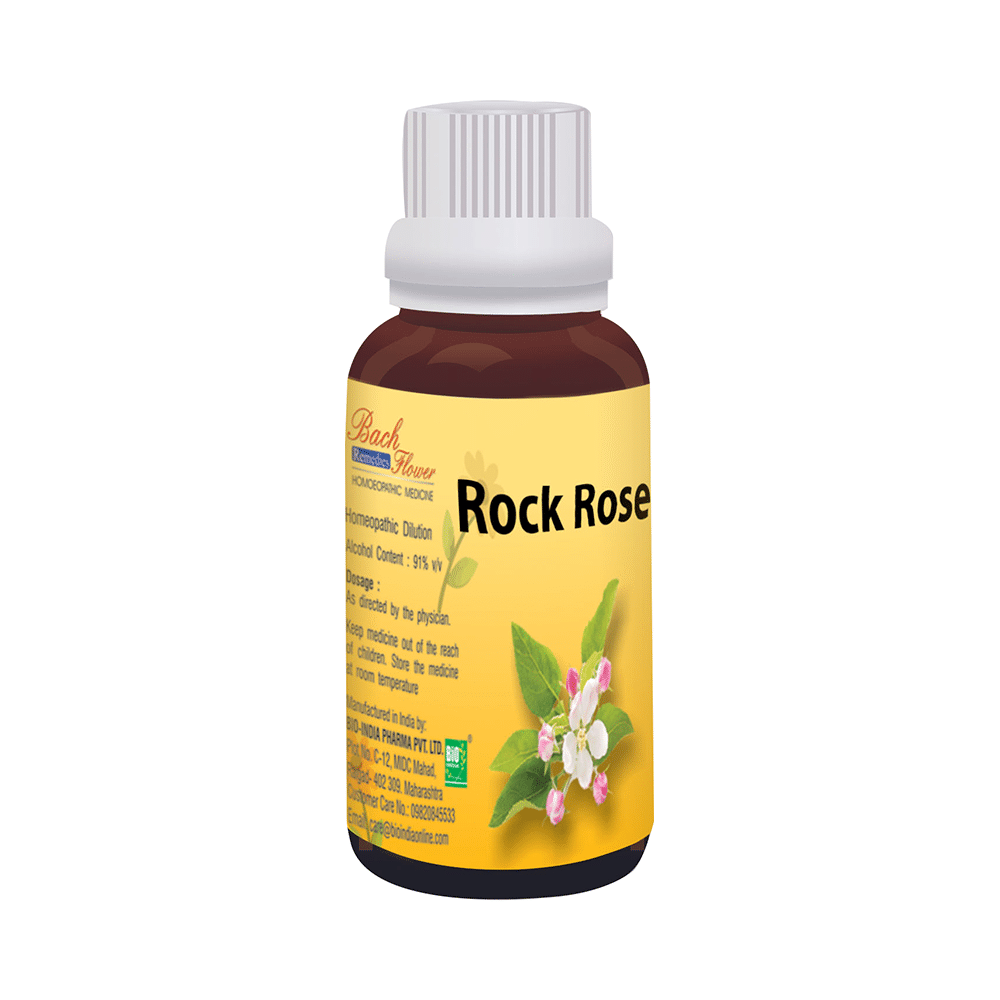 Bio India Bach Flower Rock Rose Bach Flower Remedies, Homeopathic medicine for Mind, Homeopathic medicine for Fear, Homeopathic medicine for Nervous System, Homeopathic medicine for Paralysis, Homeopathic medicine for Oldage Problems, Homeopathic medicine