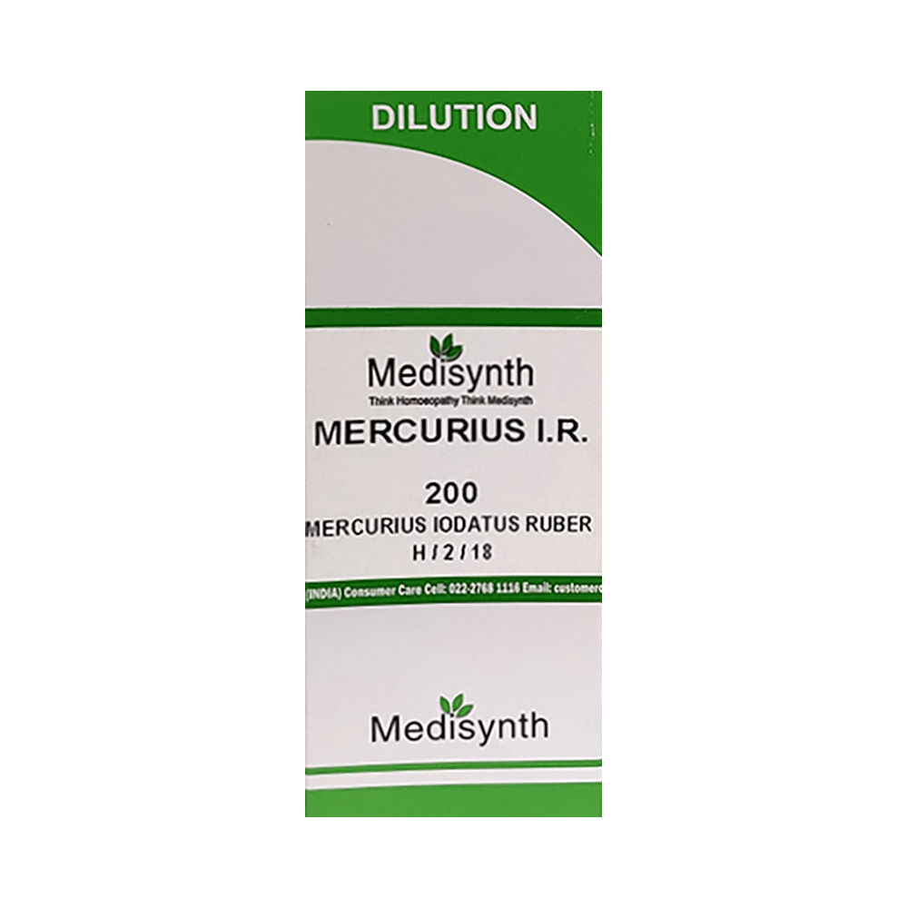 Medisynth Mercurius Iodatus Ruber Dilution 200