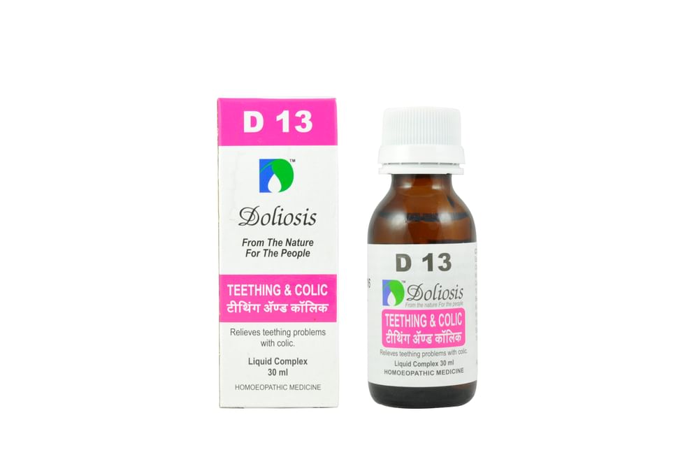 Doliosis D13 Teething & Colic Drop Medicines, Homeopathic medicine for Child Health, Homeopathic medicine for Teething Problems image