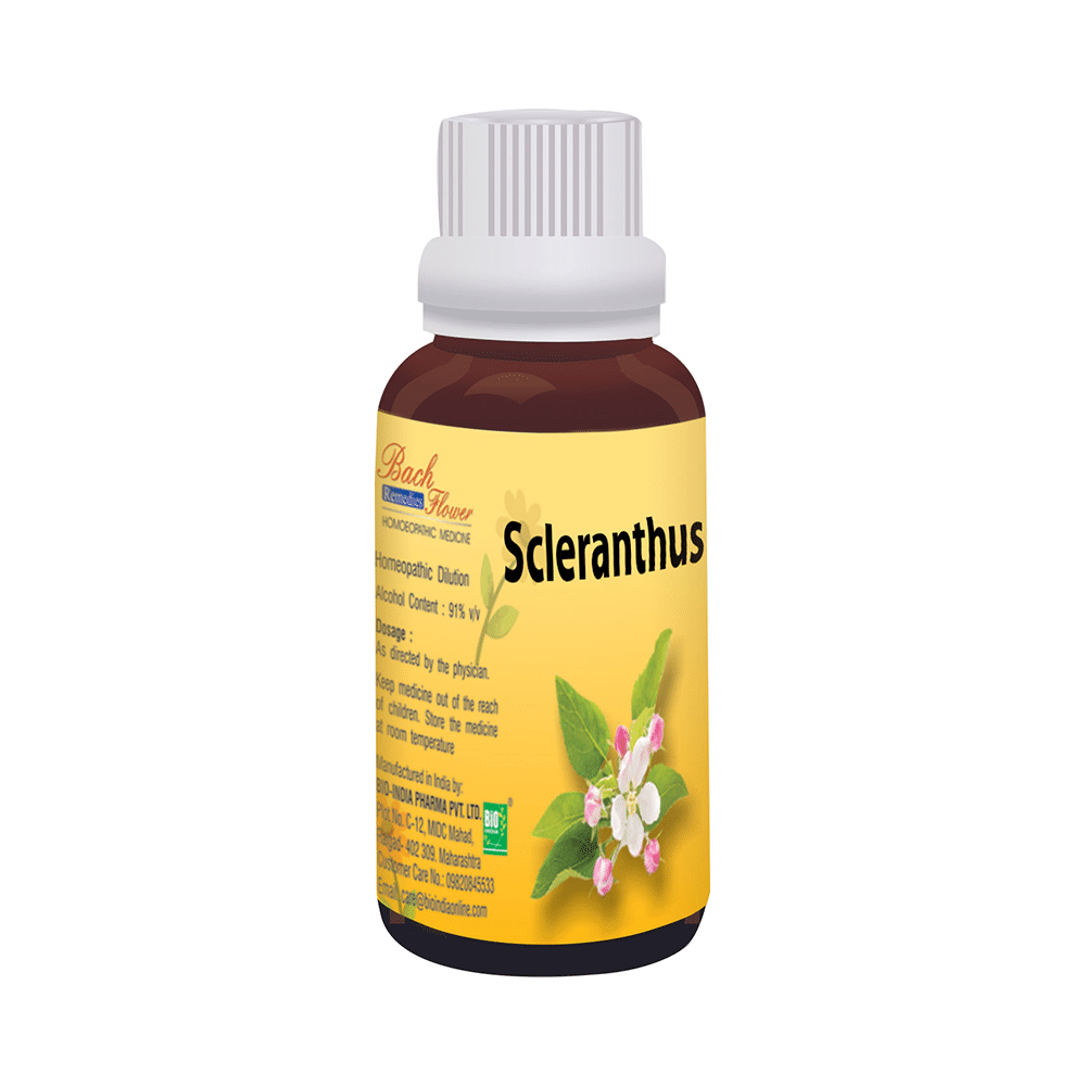 Showing image for Bio India Bach Flower Scleranthus Bio India Bach Flower Scleranthus Bach Flower Remedies, Homeopathic medicine for Mind, Homeopathic medicine for Fear image