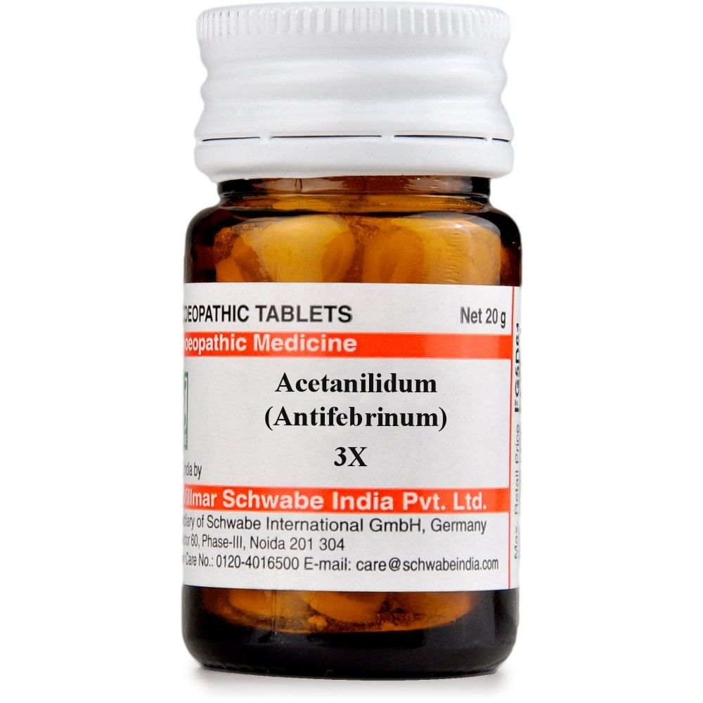 Dr Willmar Schwabe India Acetanilidum (Antifebrinum) Trituration Tablet 3X