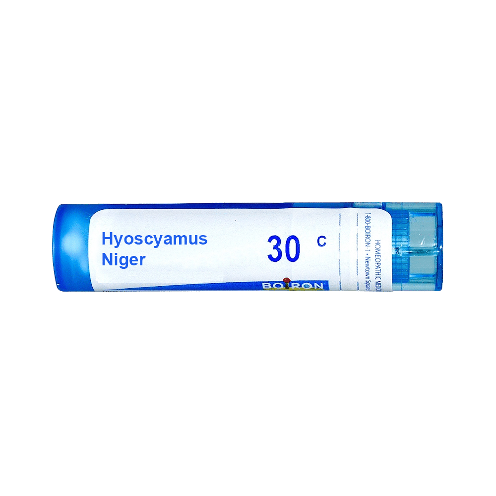 Boiron Hyoscyamus Niger Pellets 30C Homeopathy Medicine for Bone, Joint & Muscles, Homeopathic medicine for Cramps, Homeopathic medicine for Nervous System, Homeopathic medicine for Fits & Epilepsy, Homeopathic medicine for Respiratory System, Homeopathic