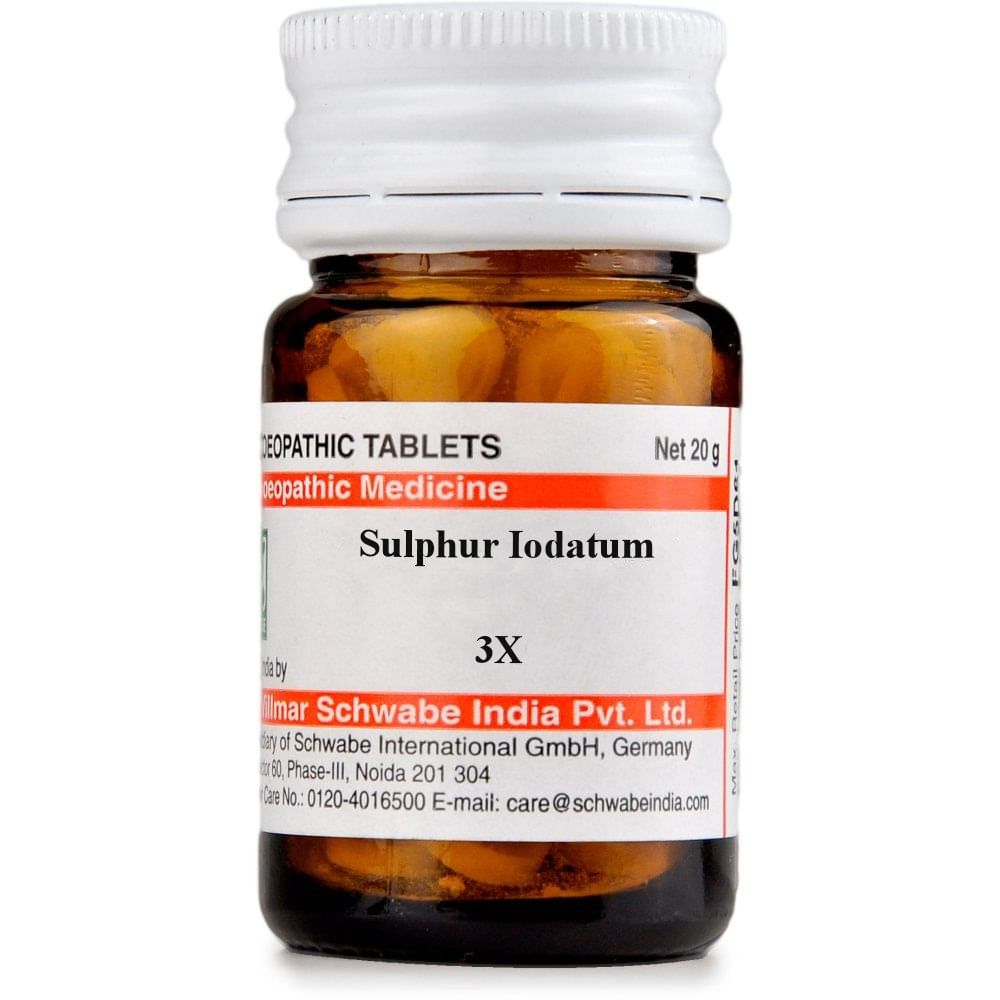 Dr Willmar Schwabe India Sulphur Iodatum Trituration Tablet 3X Dr Willmar Schwabe India Sulphur Iodatum Trituration Tablet 3X