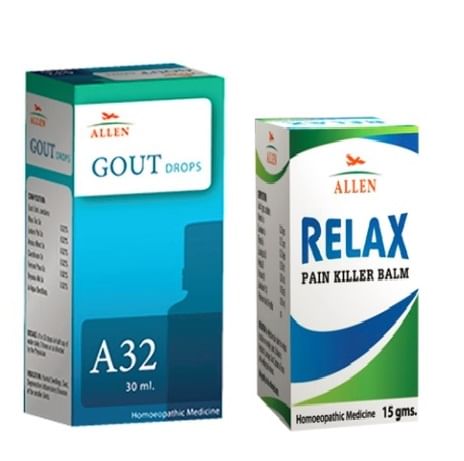 Allen Anti Gout Combo (A32 + Relax Pain Killer Balm) Allen Anti Gout Combo (A32 + Relax Pain Killer Balm)