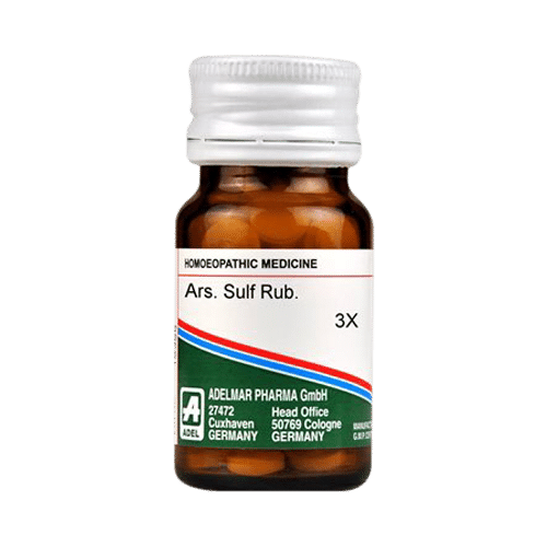 ADEL Ars. Sulf Rub. Trituration Tablet 3X ADEL Ars. Sulf Rub. Trituration Tablet 3X
