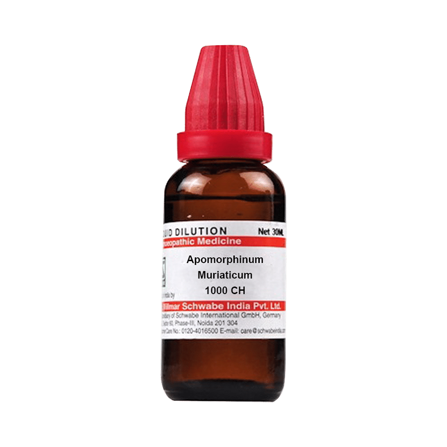 Dr Willmar Schwabe India Apomorphinum Muriaticum Dilution 1000 CH Dr Willmar Schwabe India Apomorphinum Muriaticum Dilution 1000 CH
