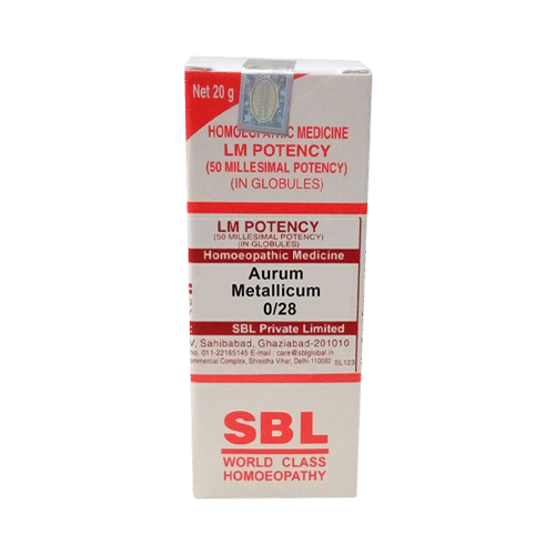 SBL Aurum Metallicum 0/28 LM Millesimal LM Potencies, LM 0/28, Homeopathic medicine for Nervous System, Homeopathic medicine for Headache & Migraine, Homeopathic medicine for Respiratory System, Homeopathic medicine for Tonsillitis image