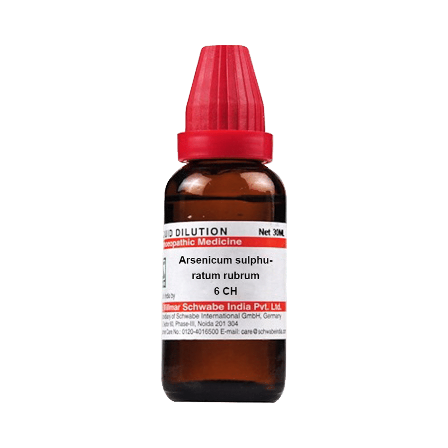 Dr Willmar Schwabe India Arsenicum sulphuratum rubrum Dilution 6 CH