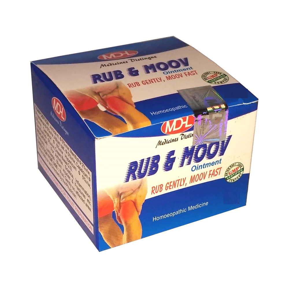 MD Homoeo Rub & Moov Ointment Homeopathy Medicine for Bone, Joint & Muscles, Homeopathy Medicine for Arthritis, Homeopathic medicine for Sciatica, Homeopathic medicine for Nervous System, Homeopathic medicine for Paralysis image