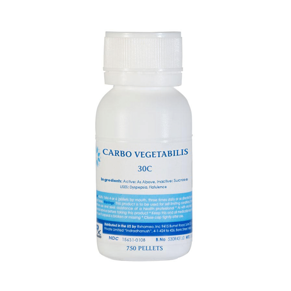 Rxhomeo Carbo Vegetabilis Pellets 30C Rxhomeo Carbo Vegetabilis Pellets 30C