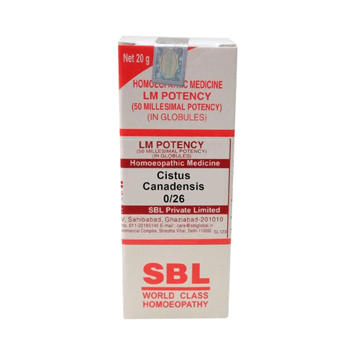 Showing image for SBL Cistus Canadensis 0/26 LM SBL Cistus Canadensis 0/26 LM Millesimal LM Potencies, LM 0/26, Homeopathic medicine for Digestive System, Homeopathic medicine for Gastritis, Acidity & Indigestion, Homeopathic medicine for Loss of Appetite, Homeopathic medicine for First Aid, Homeopathi