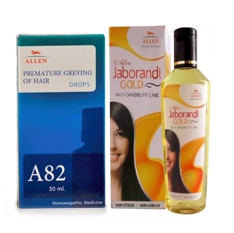 Allen Hair Care Combo (A82 + Jaborandi Gold Oil) Allen Hair Care Combo (A82 + Jaborandi Gold Oil)