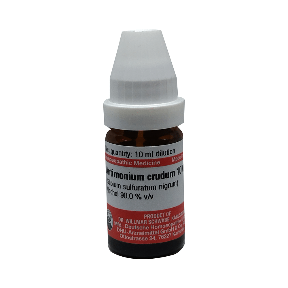 Dr Willmar Schwabe Germany Antimonium Crudum (Stibium Sulfuratum Nigrum) Dilution 10M