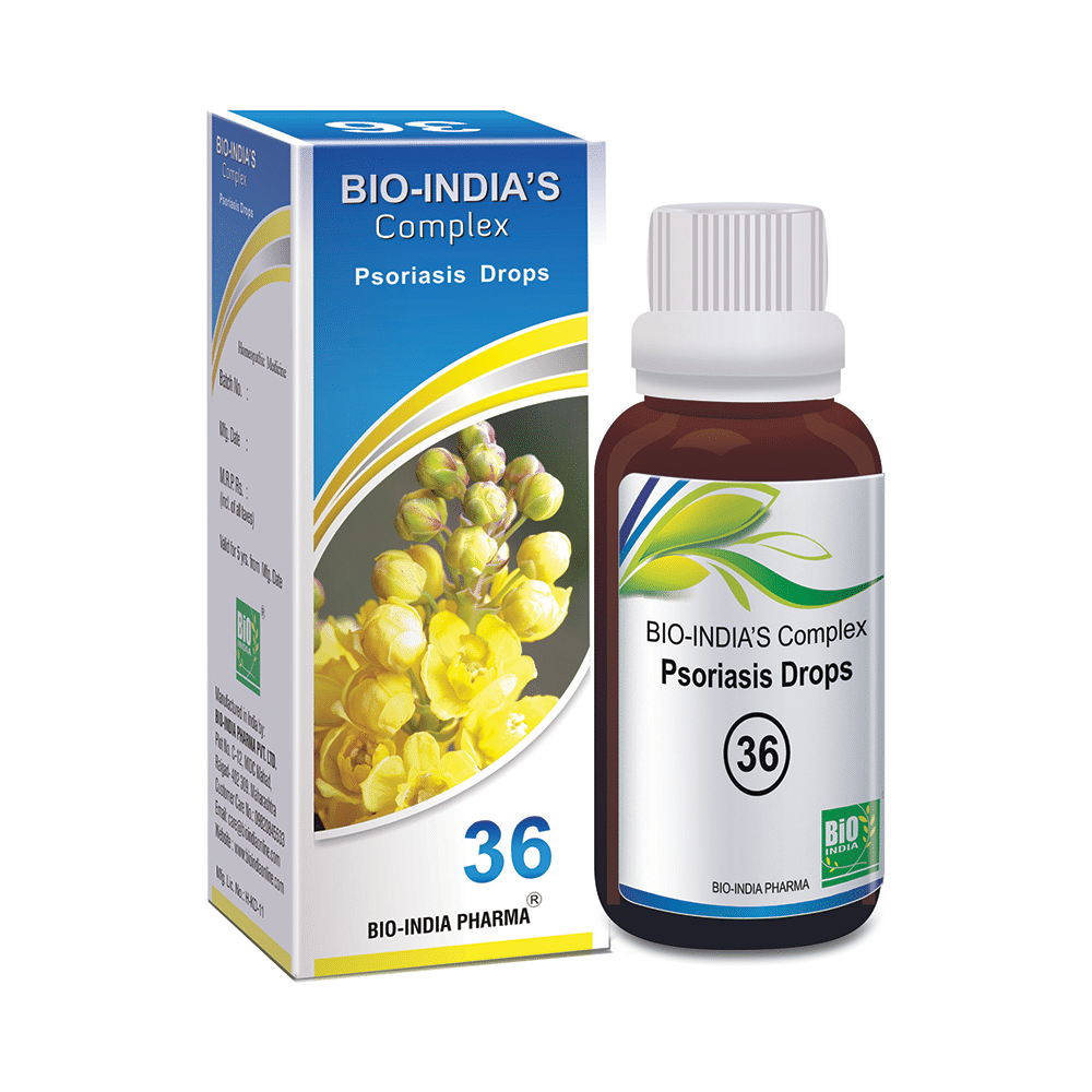 Showing image for Bio India Complex 36 Psoriasis Drop Bio India Complex 36 Psoriasis Drop Medicines image