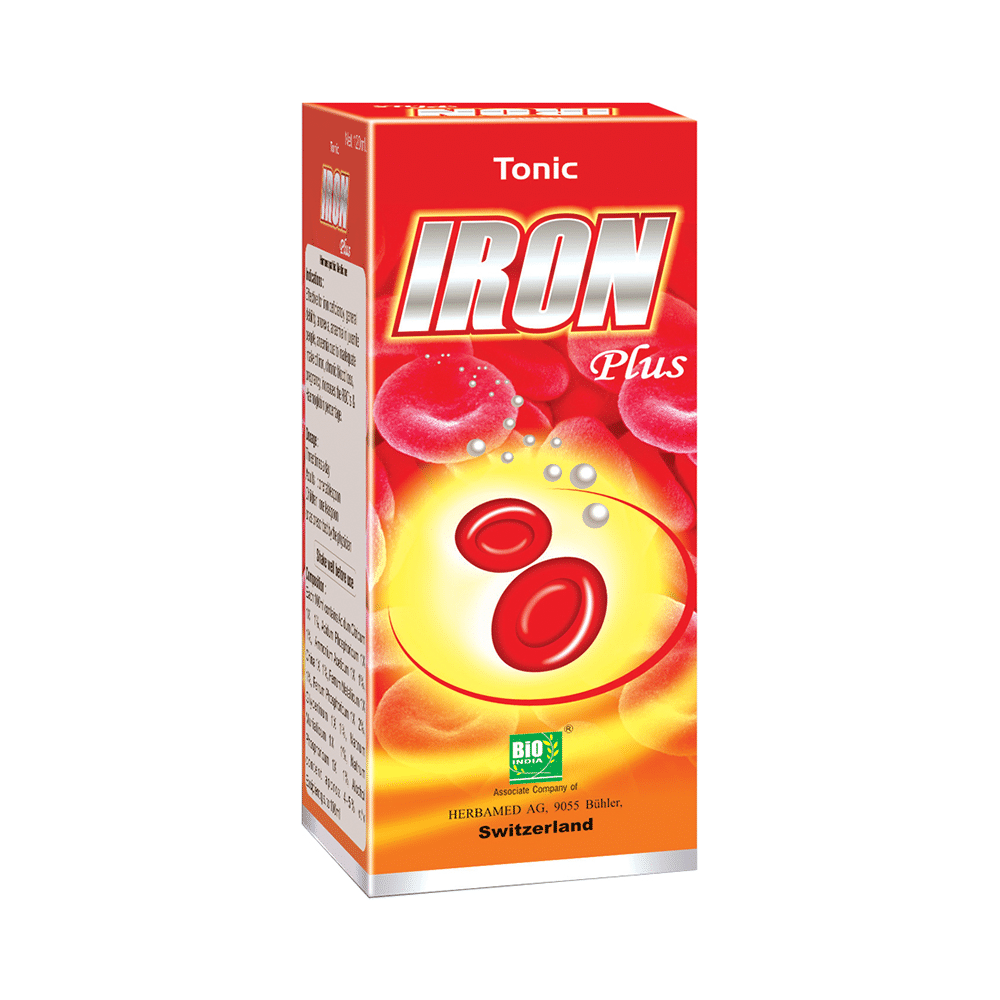 Bio India Iron Plus Tonic Homeopathic medicine for Lifestyle Diseases, Homeopathic medicine for Anaemia image