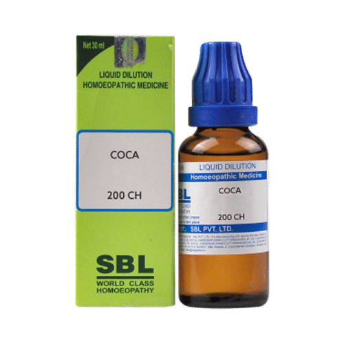 SBL Coca Dilution Homeopathic Medicine 200 CH