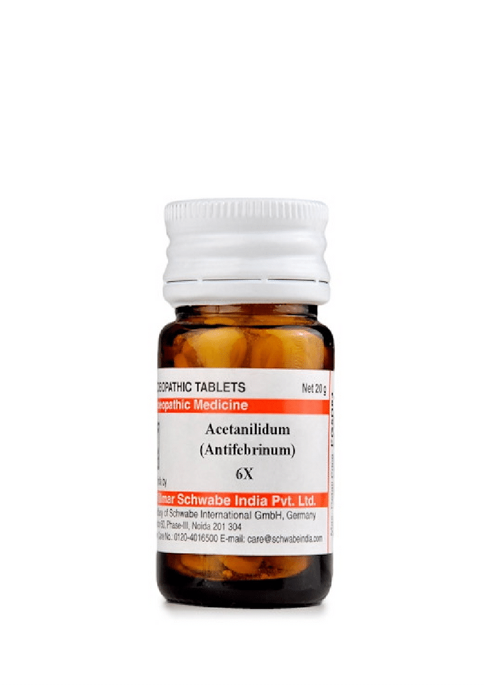 Dr Willmar Schwabe India Acetanilidum (Antifebrinum) Trituration Tablet 6X