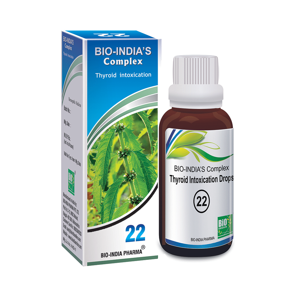 Showing image for Bio India Complex 22 Thyroid intoxication Drop Bio India Complex 22 Thyroid intoxication Drop image