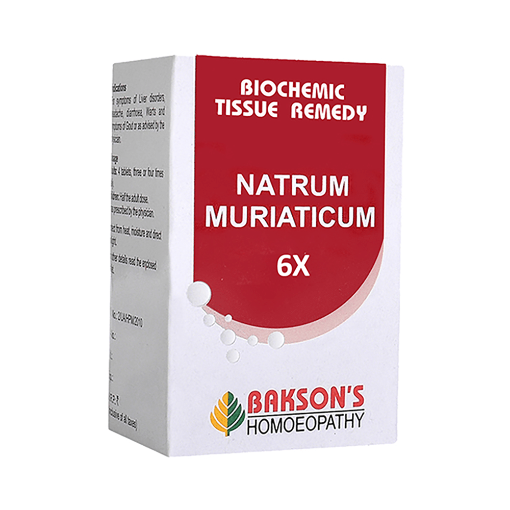 Bakson's Natrum Muriaticum Biochemic Tablet 6X