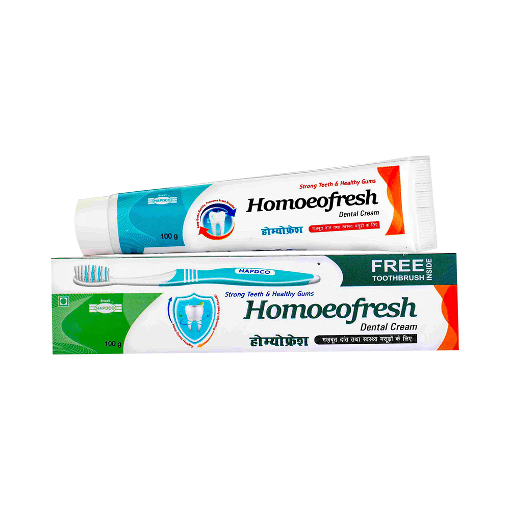 Hapdco Homeofresh Dental Cream with Toothbrush Free