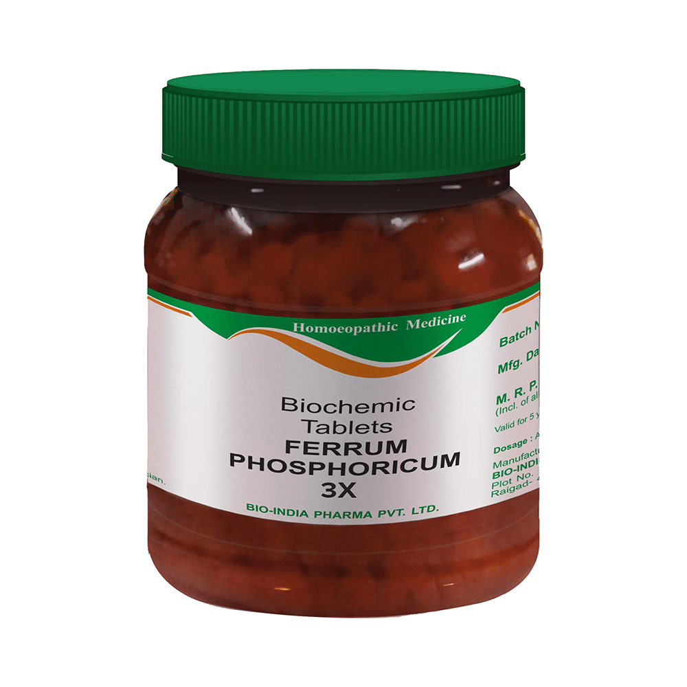 Showing image for Bio India Ferrum Phosphoricum Biochemic Tablet 3X Bio India Ferrum Phosphoricum Biochemic Tablet 3X image