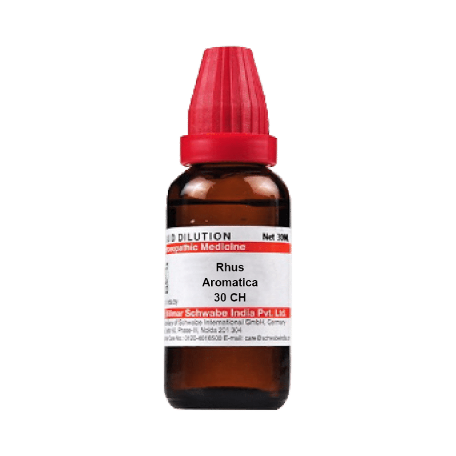 Dr Willmar Schwabe India Rhus Aromatica Dilution 30 CH