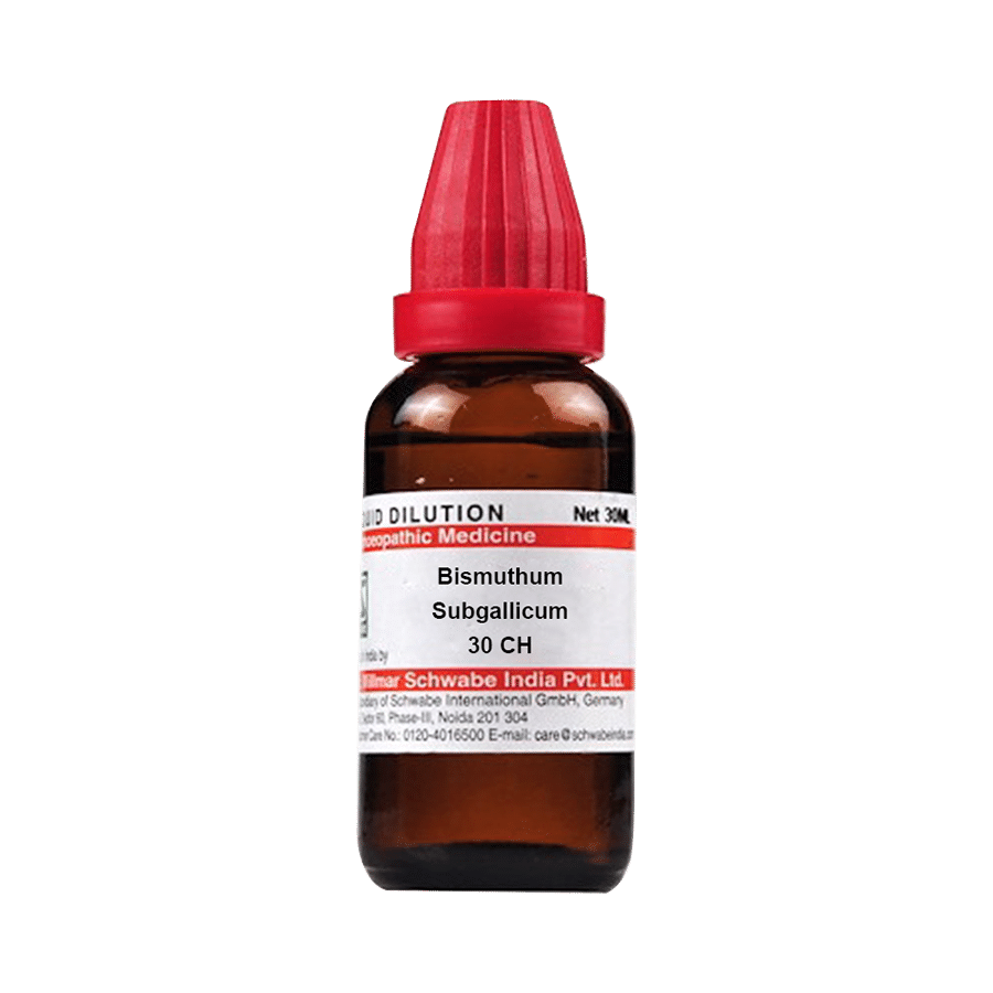 Dr Willmar Schwabe India Bismuthum Subgallicum Dilution 30 CH Dr Willmar Schwabe India Bismuthum Subgallicum Dilution 30 CH