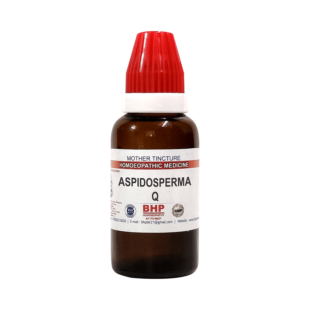 Showing image for BHP Aspidosperma Q Mother Tincture BHP Aspidosperma Q Mother Tincture Mother Tinctures, Homeopathic medicine for Heart & Blood Circulation, Homeopathic medicine for High Blood Pressure, Homeopathic medicine for Respiratory System, Homeopathic medicine for Asthma, Homeopathic medicine for C