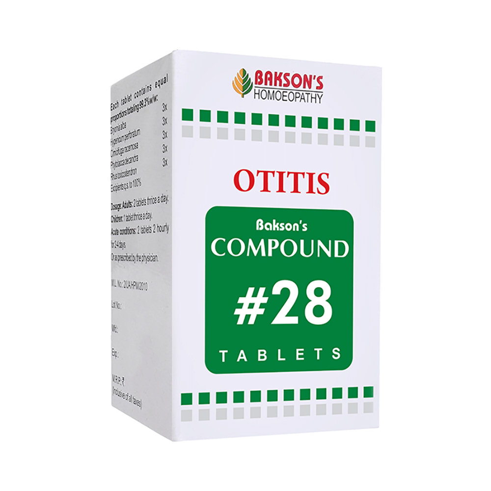 Bakson's Compound # 28 Otitis Tablet