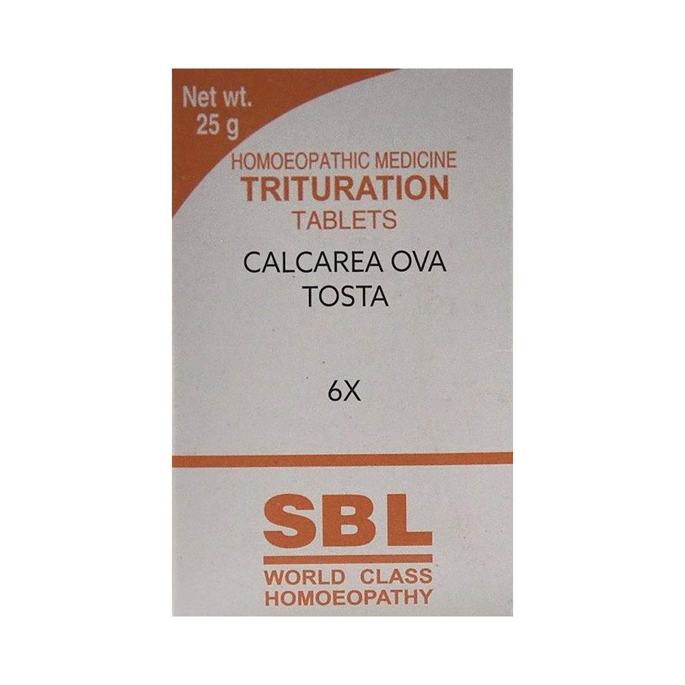 SBL Calcarea Ova Tosta Trituration Tablet 6X SBL Calcarea Ova Tosta Trituration Tablet 6X