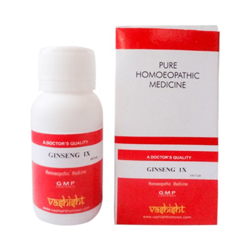 Showing image for Vashisht Ginseng Tablet 1X Vashisht Ginseng Tablet 1X 1X (Q), Homeopathic medicine for Fitness & Supplements, Homeopathic medicine for Immunity Boosters image
