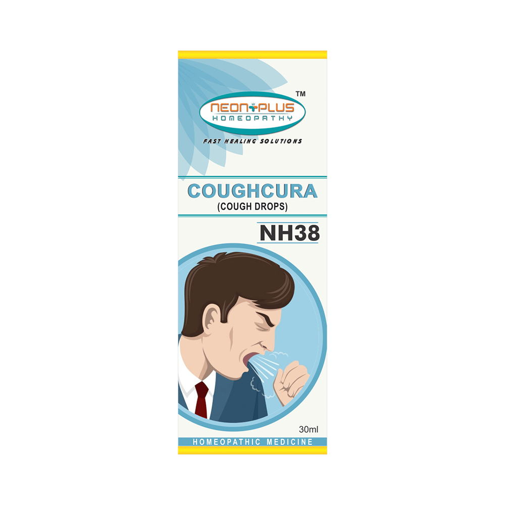 Neon Plus NH38 Coughcura Drop Medicines, Homeopathic medicine for Respiratory System, Homeopathic medicine for Cough image