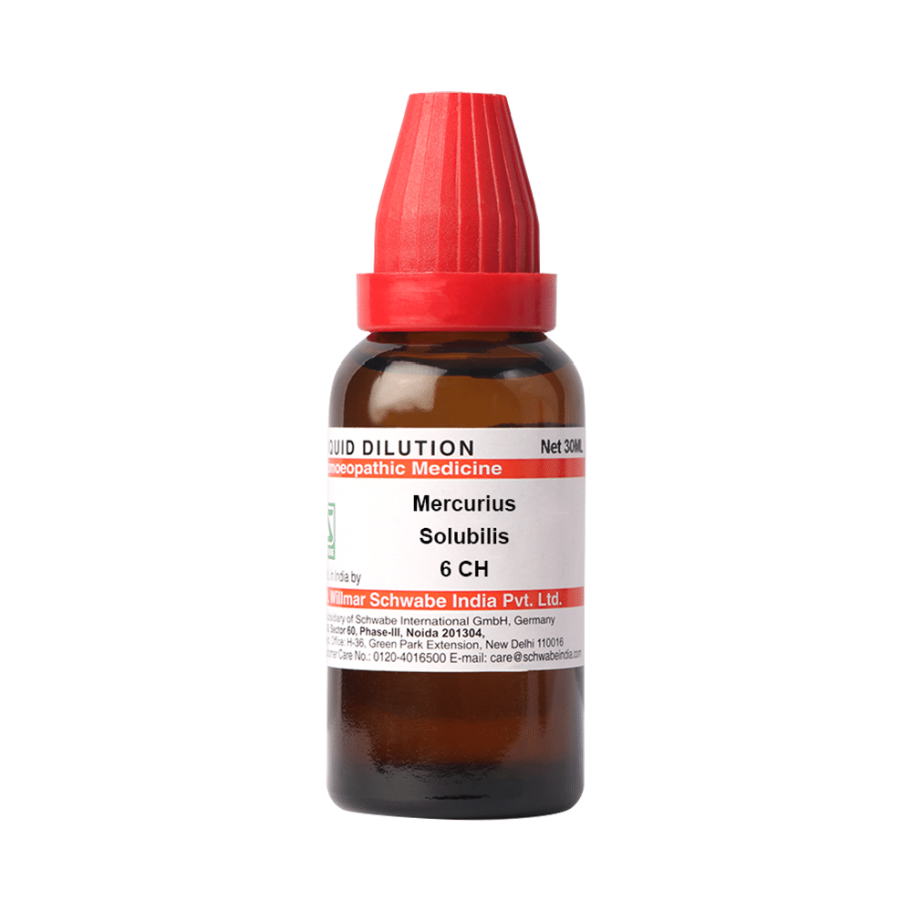 Dr Willmar Schwabe India Mercurius Solubilis Dilution 6 CH Dr Willmar Schwabe India Mercurius Solubilis Dilution 6 CH